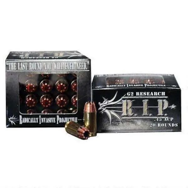 G2 Research RIP .45 ACP 162gr HP Brass Case Pistol Ammo - G2 Research - 45 Auto