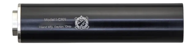 INLAND I-CAN 6" Aluminum Black Type III Anodized Black .45 Suppressor,