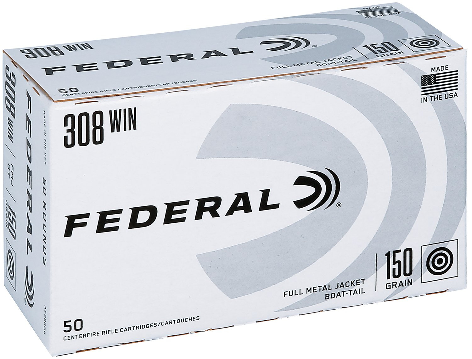 Federal AE308DB American Eagle 308Win 150gr Full Metal Jacket 50 Per Box/5 Case - Federal Premium Ammunition - 308 Win