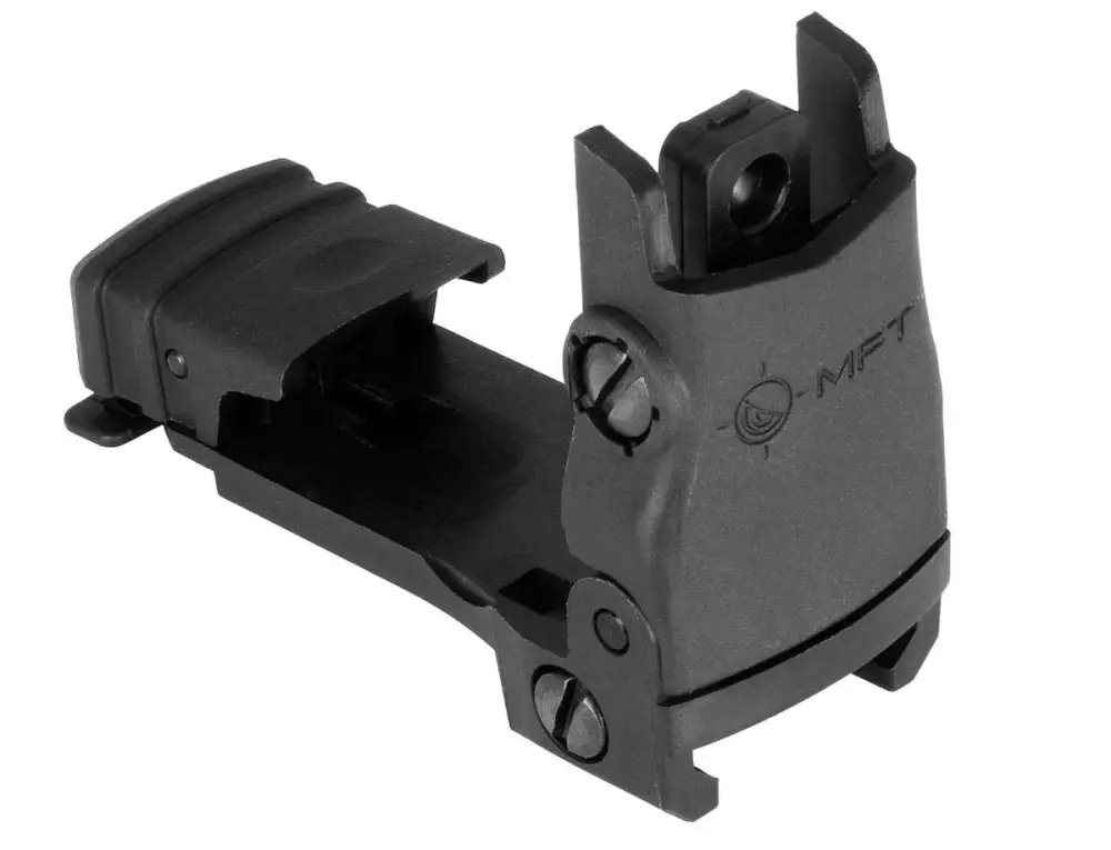 Mission First Tactical Flip Up Rear Sight Black Polymer Dual Aperture - Mission First Tactical