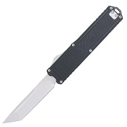 COBRATEC RANGER OTF 3.25" TANTO PLAIN BLACK G10 D2 Steel, G-10 Scales, Blade Length 3.25 inches, Handle Length: 4.75 inches - CobraTec Knives