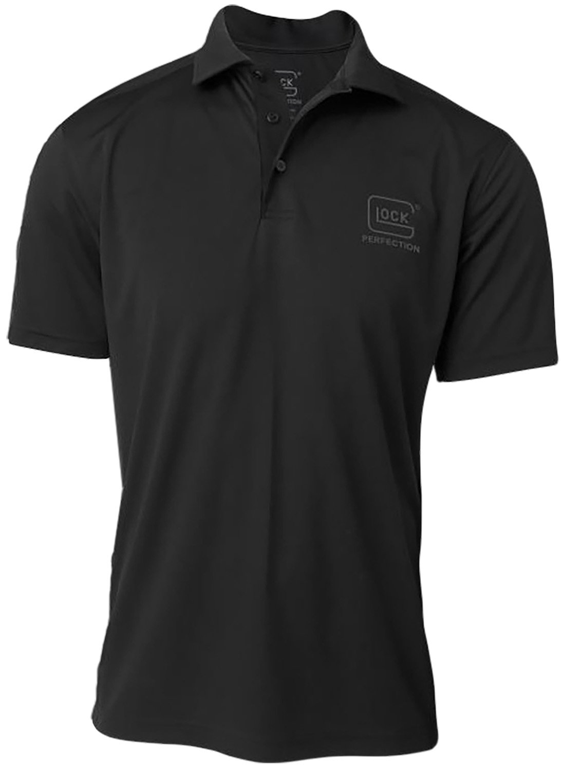 Glock Perfection Polo Black Polyester Mesh Short Sleeve Medium - Glock