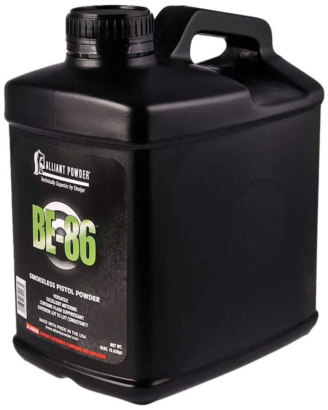 Alliant Be-86 Smokeless Pistol Powder 8 lbs Extruded Flake - Alliant Powder - 8 LBS for sale at Smoke Wagon Firearms
