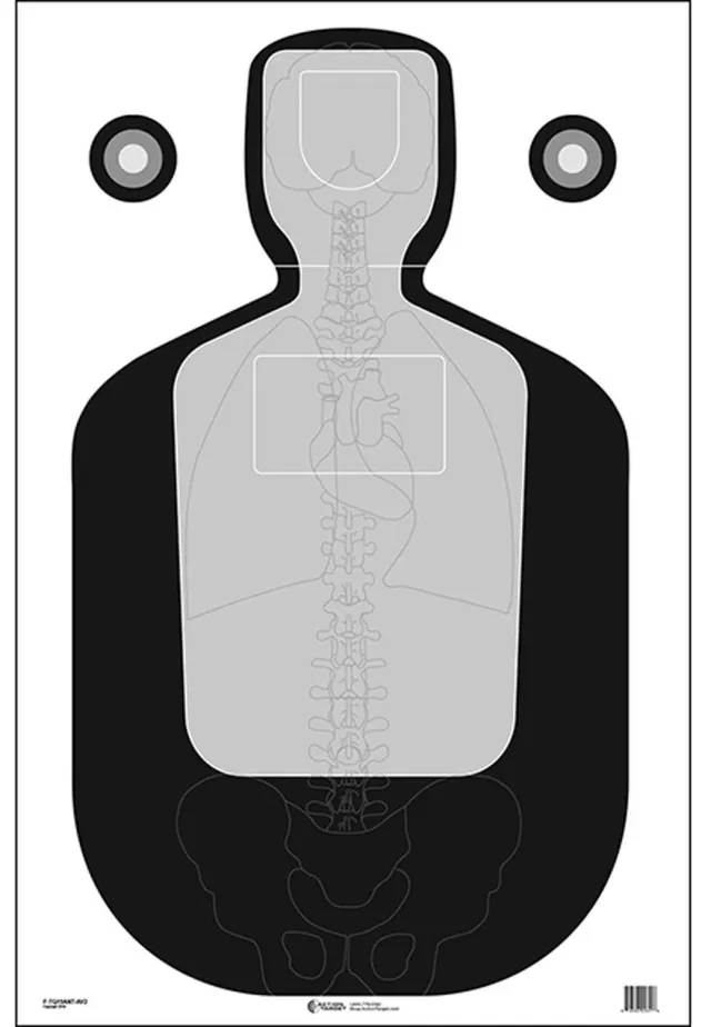 Buy Action Target TQ-19 Vital Anatomy 23x35 Targets Black/Gray 100ct online