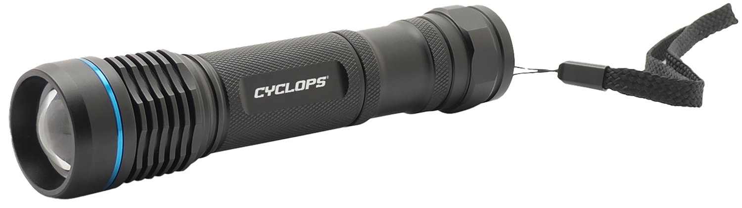 Cyclops CYCFLS700 Steropes 700 Black 400/700 Lumens LED Flashlight - Cyclops - 400 (AAA)/700 LUMENS (18650)