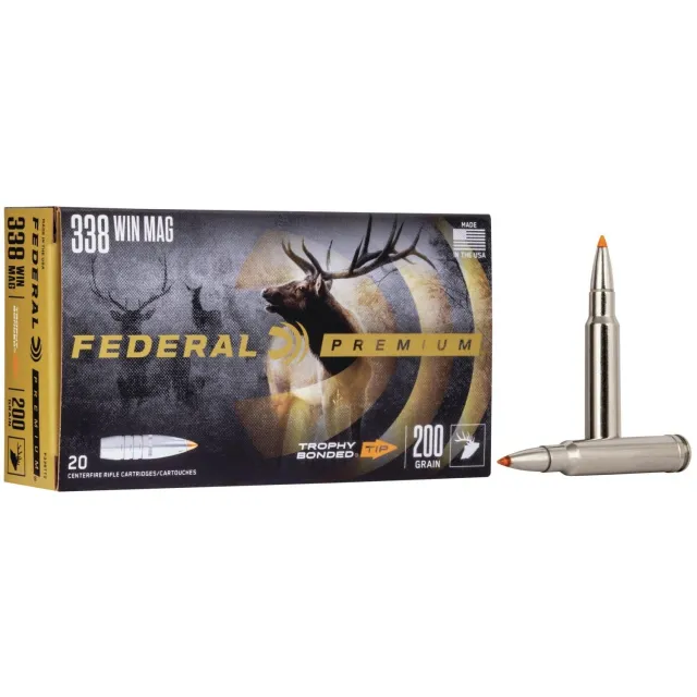 Federal Premium .338 Win Mag 200 gr BT Rifle Ammo 2930 fps - Federal Premium Ammunition - 338 Win Mag