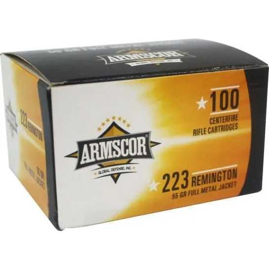 Armscor 223rem 55gr Fmj Value Pack 100rdbx/1200rd Cs