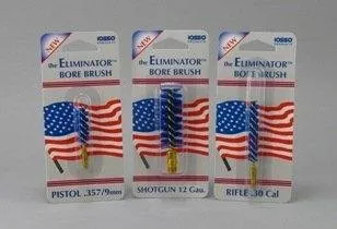 Buy Iosso Eliminator Bore Brush - .357/9mm, Cobalt Blue Fiber, Tight Wound, Multiple Use, Ideal with Triple Action Solution online
