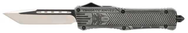 CobraTec LSWCTK1LTNS CTK-1 Large 3.75" OTF Tanto D2 Steel Blade Knife - CobraTec Knives