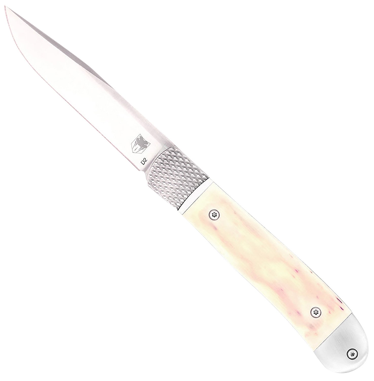 CobraTec Knives Trapper CTTHRWT 3.12 In D2 Hidden Release White Bone - CobraTec Knives