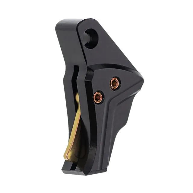 Tyrant CNC I.T.T.S Trigger Shoe Black Gold Glock Gen 3/4 - Tyrant CNC