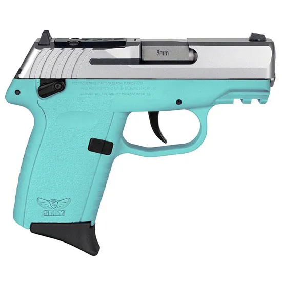 SCCY CPX-1 Gen 3 9mm Pistol, Red Dot Ready, Stainless/Blue