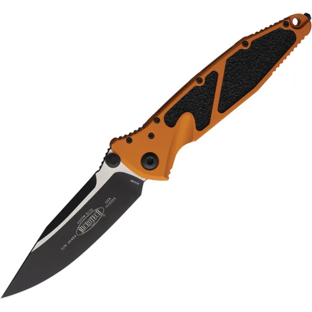 Microtech Socom Elite 160-1OT 3.98 In SE Black Tangerine Alu Handle - MICROTECH