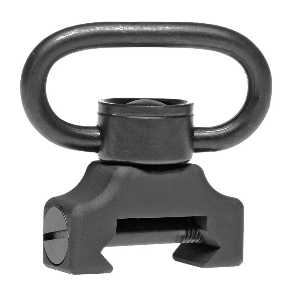 Troy Ind SMOUPBS00BT00 QD360 Rail Mount Black Steel 1.25" Sling Swivel - Troy Industries