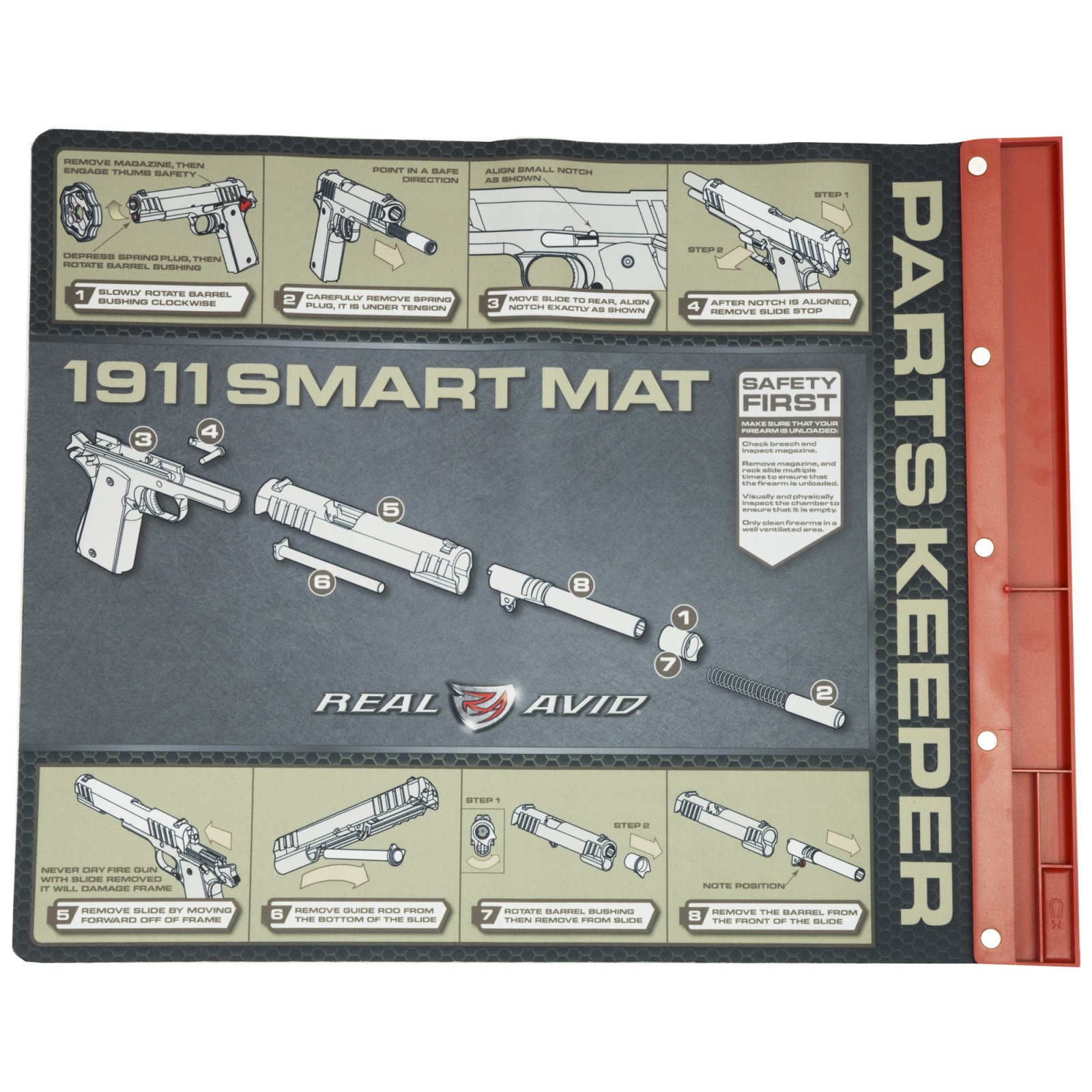 Buy Real Avid AV1911SM 1911 Smart Mat 19"x16" Black/Red with Parts Tray online