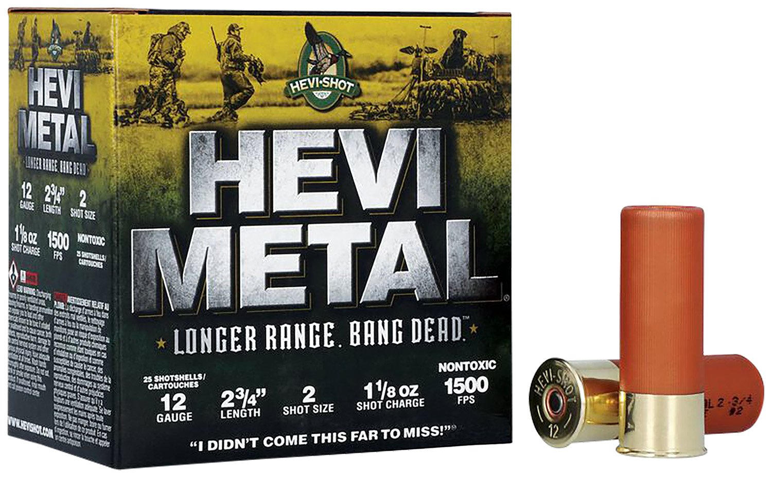 Buy HEVI-Shot HS38702 12 Gauge 2.75" 1 1/8oz 2 Shot 25/Box 1500fps online