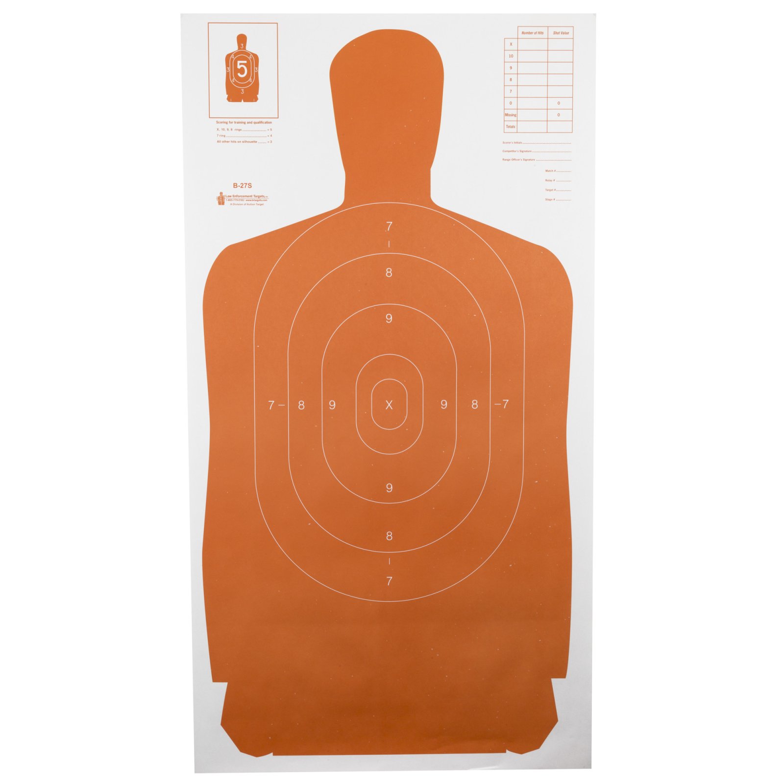 Action Target B27SORANGE100 Silhouette Paper Target 24"x45" 100 Pack - Action Target