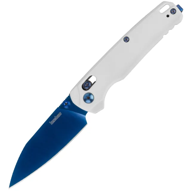 KERSHAW BEL AIR WAMPA WHITE HANDLE BLUE BLADE MGE Exclusive - KERSHAW