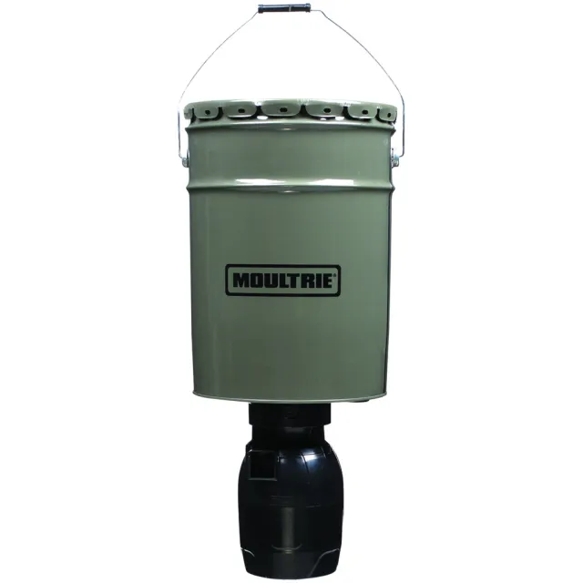Moultrie MFG-13282 6.5 Gallon Hanging Directional Feeder Grey - Moultrie