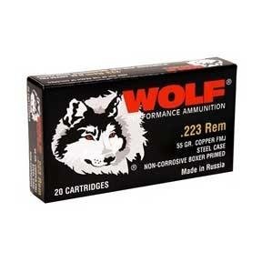 Buy Wolf WPA Military Polyformance Rifle Ammunition .223 Rem 55 gr FMJ 3241 fps - 500/box online