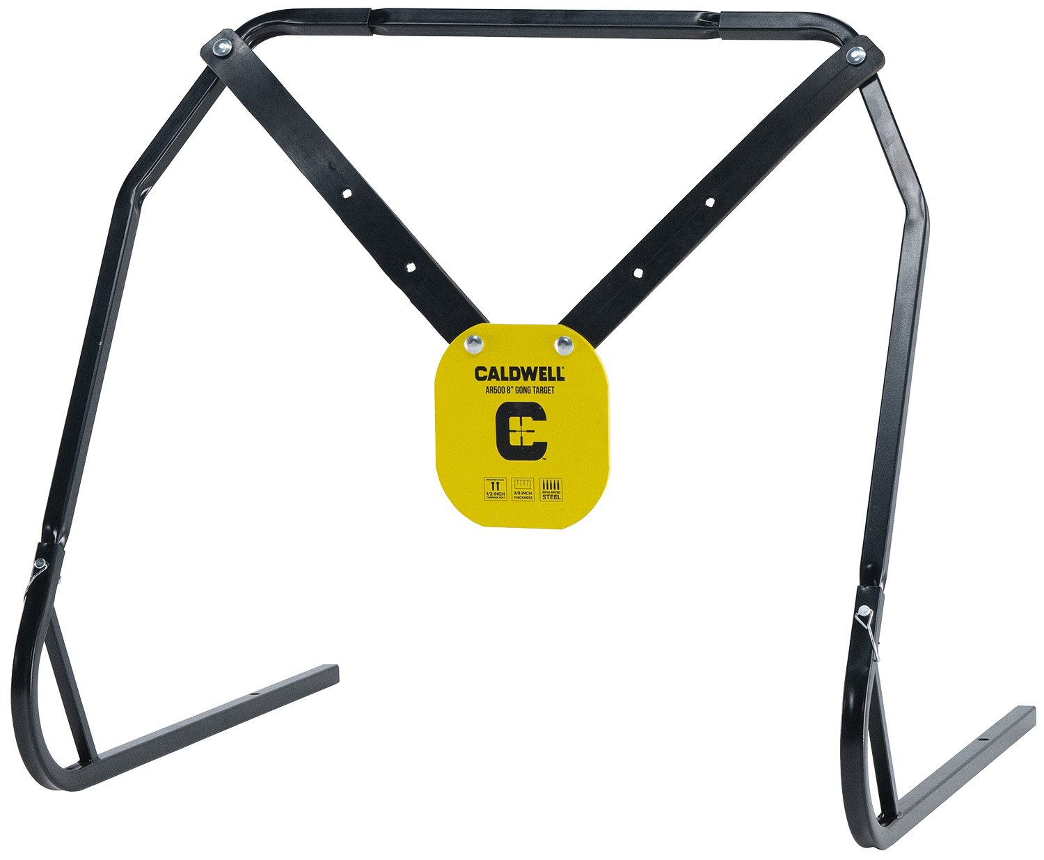 Caldwell 1140016 8" AR500 Steel Gong Target Stand Kit with XL Hangers - Caldwell - 8"