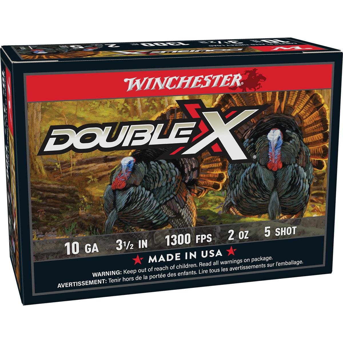 Winchester Ammo STH105 Double X High Velocity Turkey 10 Gauge 3.50" 2 oz 5 Shot 10 Rounds - Winchester - 10 Gauge