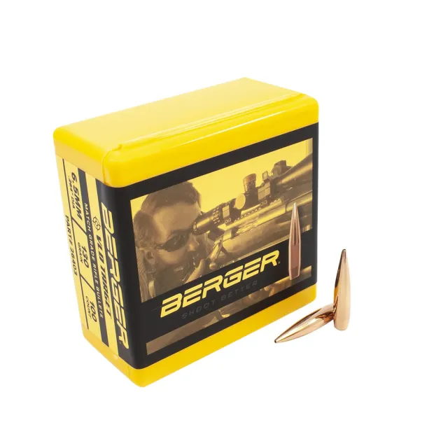 Berger 26403 VLD Target 6.5mm 130gr Bullets 100/Box - Berger Bullets - 264 Caliber