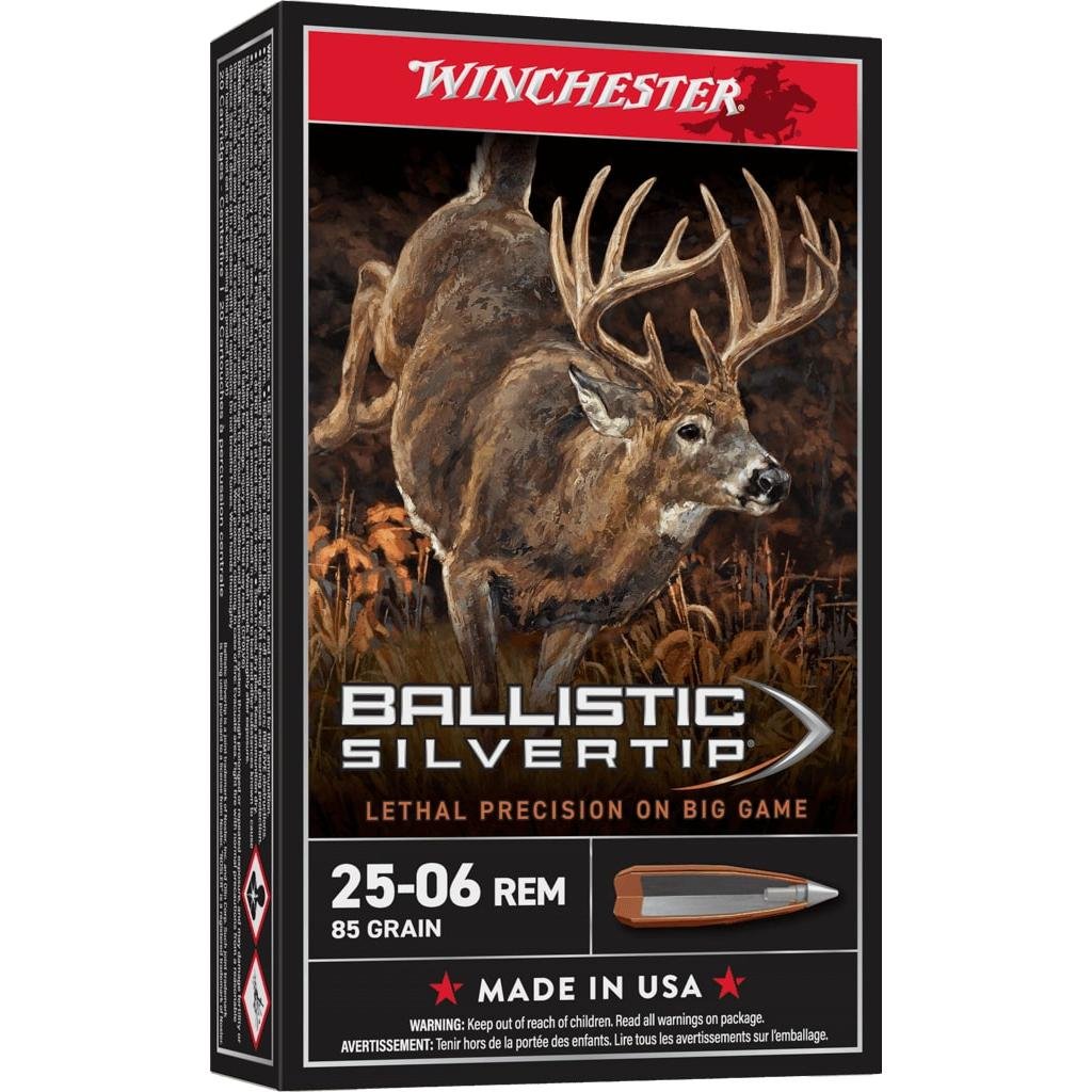 Winchester SBST2506A 25-06 Rem 85 Grain Ballistic Silvertip 20 Rounds - Winchester - 25-06 Rem