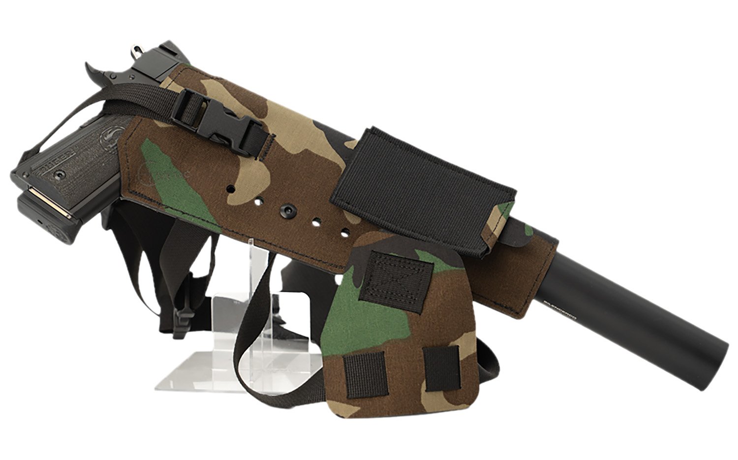 Cole-Tac Varmint Wrangler XL Chest Pistol Holder M81 Woodland Right Hand - Cole-Tac - M81 WOODLAND
