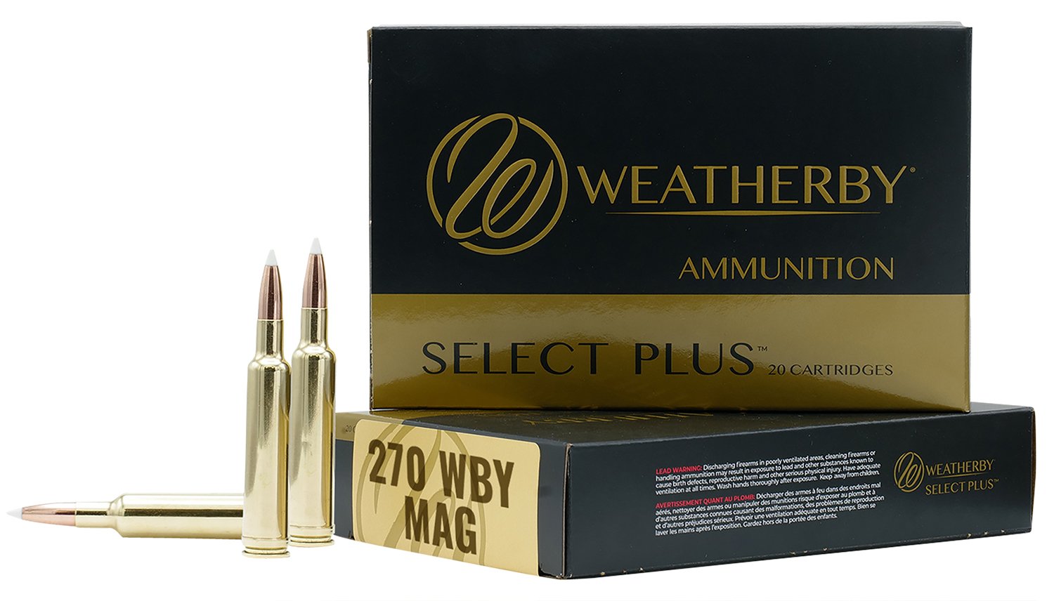 Weatherby Select Plus .270 Magnum 150Gr NP 20rd Box Rifle Ammo (N270150PT) - Weatherby - 270 WBY Mag
