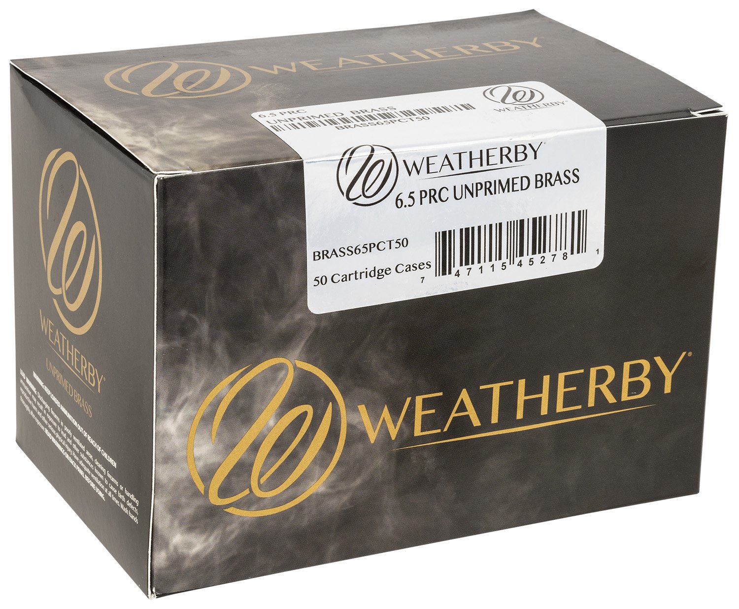 Weatherby BRASS65PCT50 Unprimed 6.5PRC Rifle Brass 50/Box - Weatherby