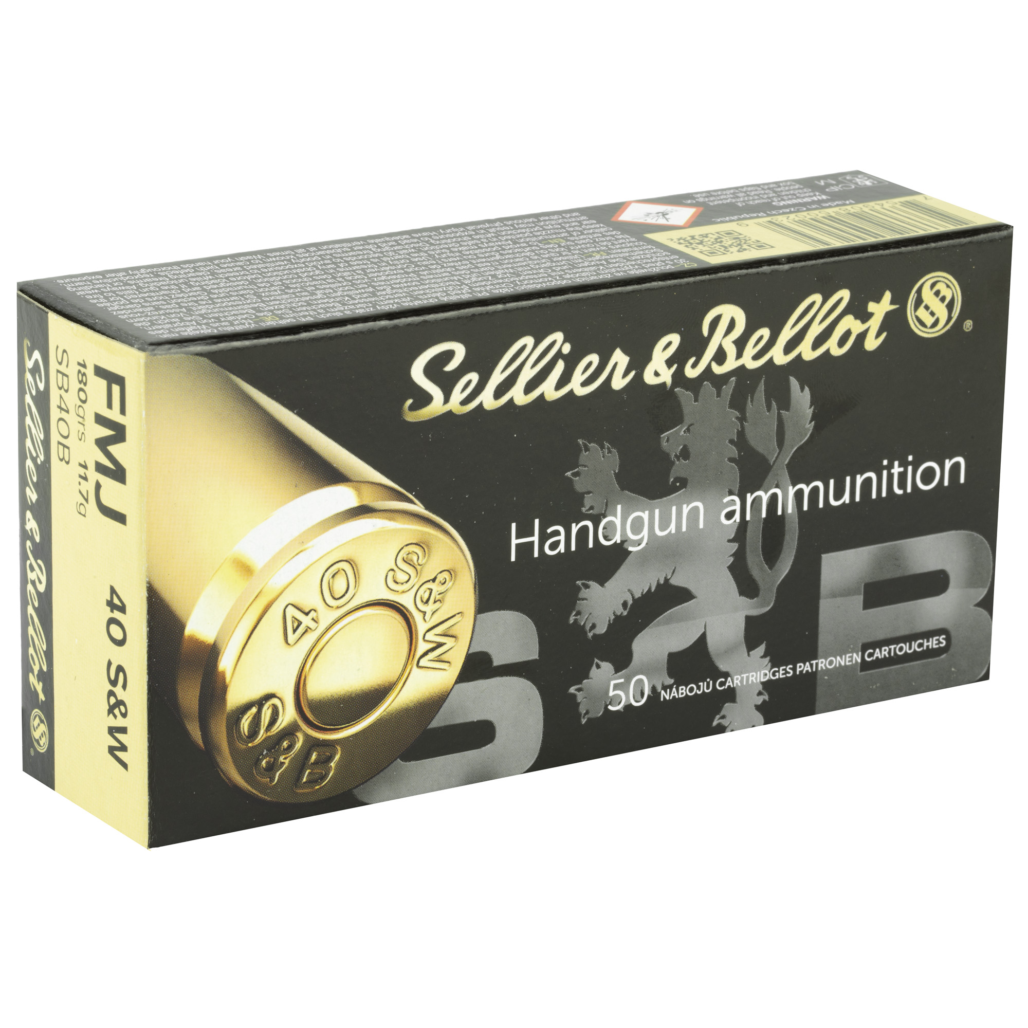Buy Sellier & Bellot SB40B 40S&W 180 Grain FMJ 1000 Round Case online