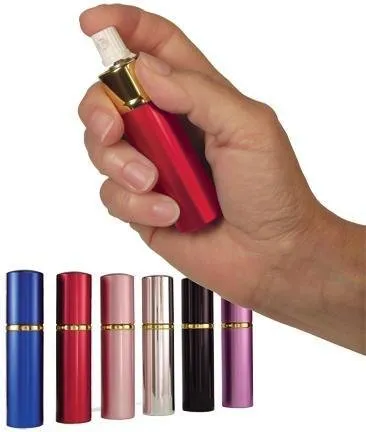 Lipstick Pepper Spray for Women - 3/4 oz Canister, 20 Sprays, 10ft Range - Personal Security Products