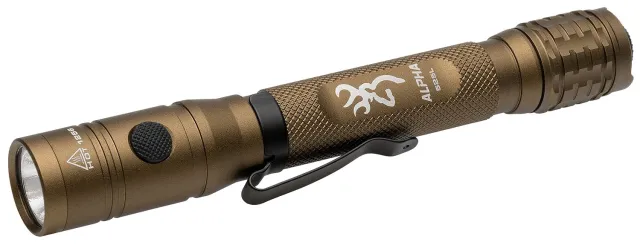 Browning 3711256 Alpha 2AA Flashlight Burnt Bronze 36/525 Lumens LED - Browning - 36/525 LUMENS
