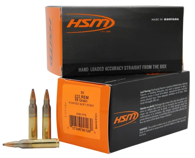 Buy HSM Ammunition 2232 Varmint 223 Rem 55gr Soft Point 50/Box online