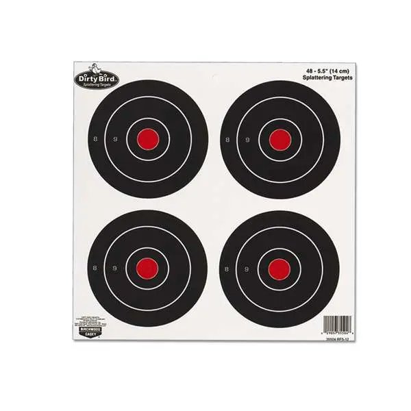Birchwood Casey 35504 Bullseye Target 5.5 in Heavy Tagboard 12 Pack - Birchwood Casey - 5.5"
