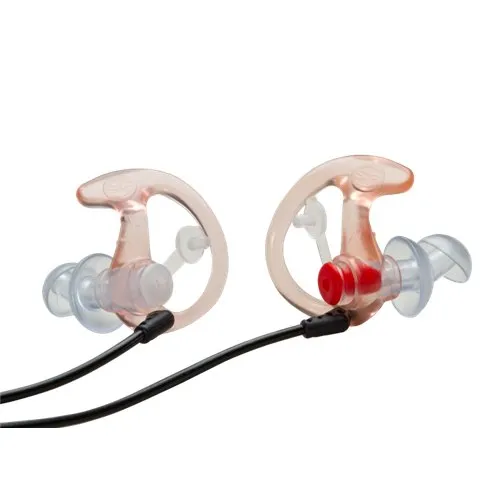 SUREFIRE EARPLUGS DOUBLE FLANGED FILTERED LARGE 1 PAIR CLEAR - SUREFIRE