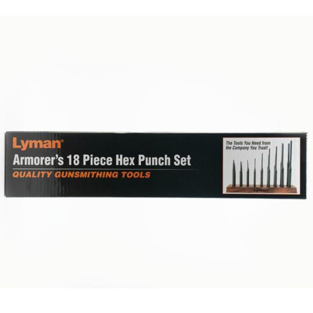 Buy Lyman 7031276 Armorer's 18-Piece Hex Punch Set with Walnut Stand online