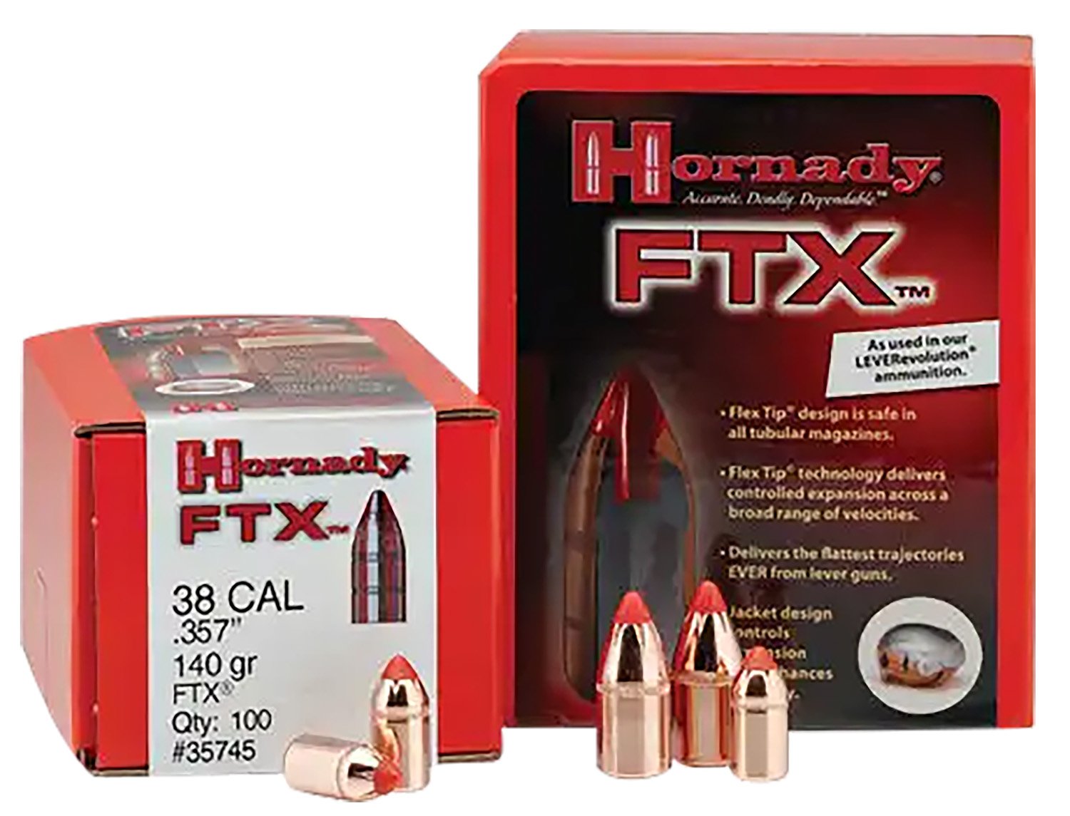 Hornady FTX Hunting 30 Cal .308 160 gr Flex Tip eXpanding - Hornady - 30 Caliber