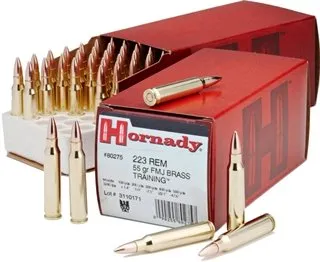 Hornady 80275 Custom Target 223 Rem 55 gr FMJBT 50 Per Box/ 10 Cs - Hornady Manufacturing Company - 223 Remington