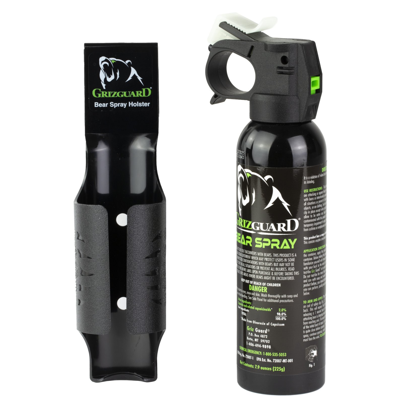 DNZ Products Griz Guard Bear Spray with Holster 7.9 oz GG1B 7.90 OZ - DNZ Products - 7.90 OZ
