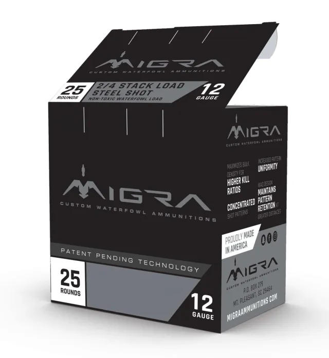 Migra M12S46 Staxd 12 Ga 3" 1.25 oz 4-6 Shot Ammo 25 Rounds - Migra Ammunitions