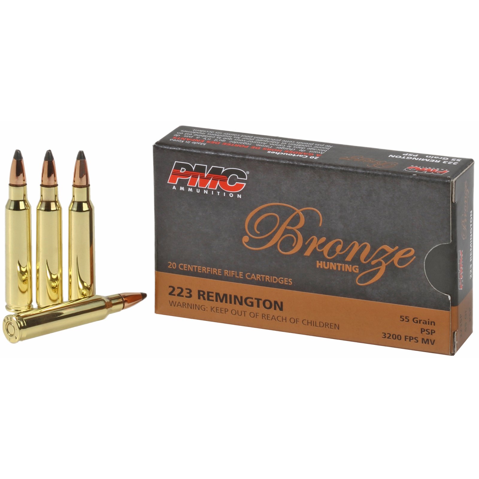 Buy PMC Bronze 223SP .223 Rem 55Gr SP Ammo 20Rd Box online