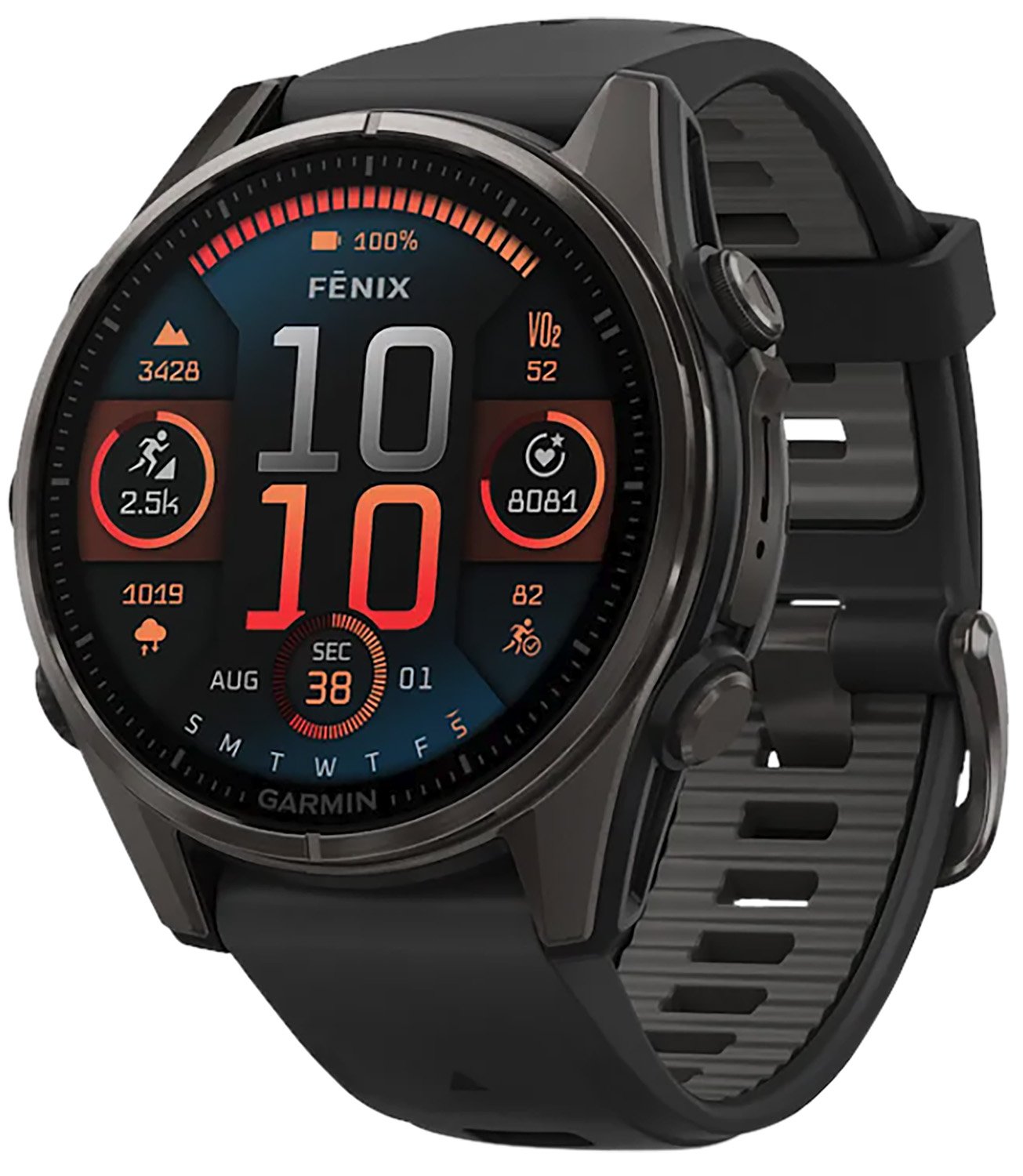 Garmin 010-02903-20 Fenix 8 43mm AMOLED Gray/Titanium Watch - GARAYSAR