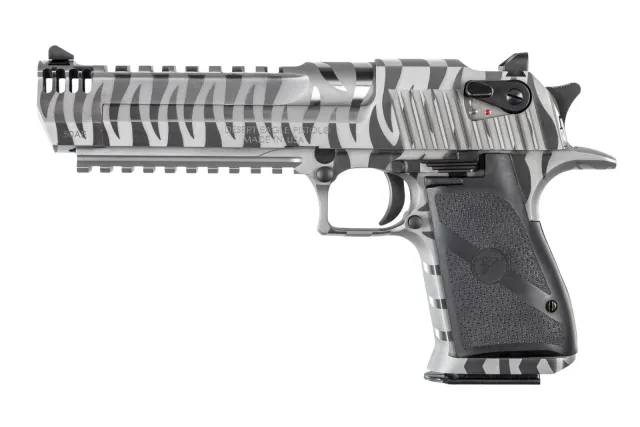 Magnum Research DE50WTS Desert Eagle 50 AE 6" Stainless White Tiger Stripe