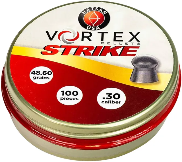 Hatsan Vortex Strike Pellets .30 Cal Lead Domed 100 Count - HATSAN - .30