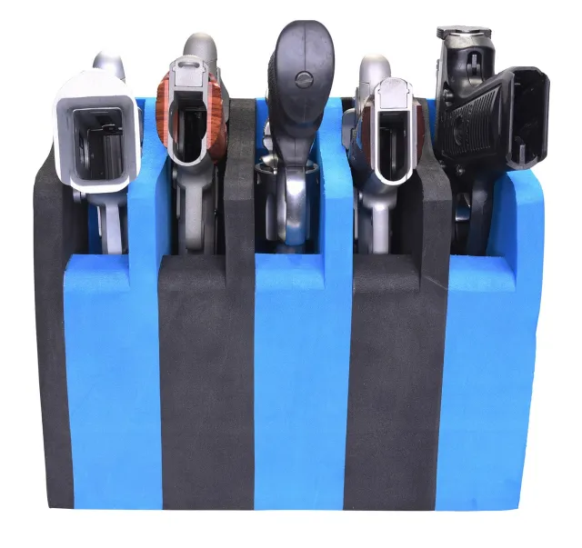 Buy GPS F500CRN Foam Pistol Cradle Holds 5 Medium Handguns Black/Blue online