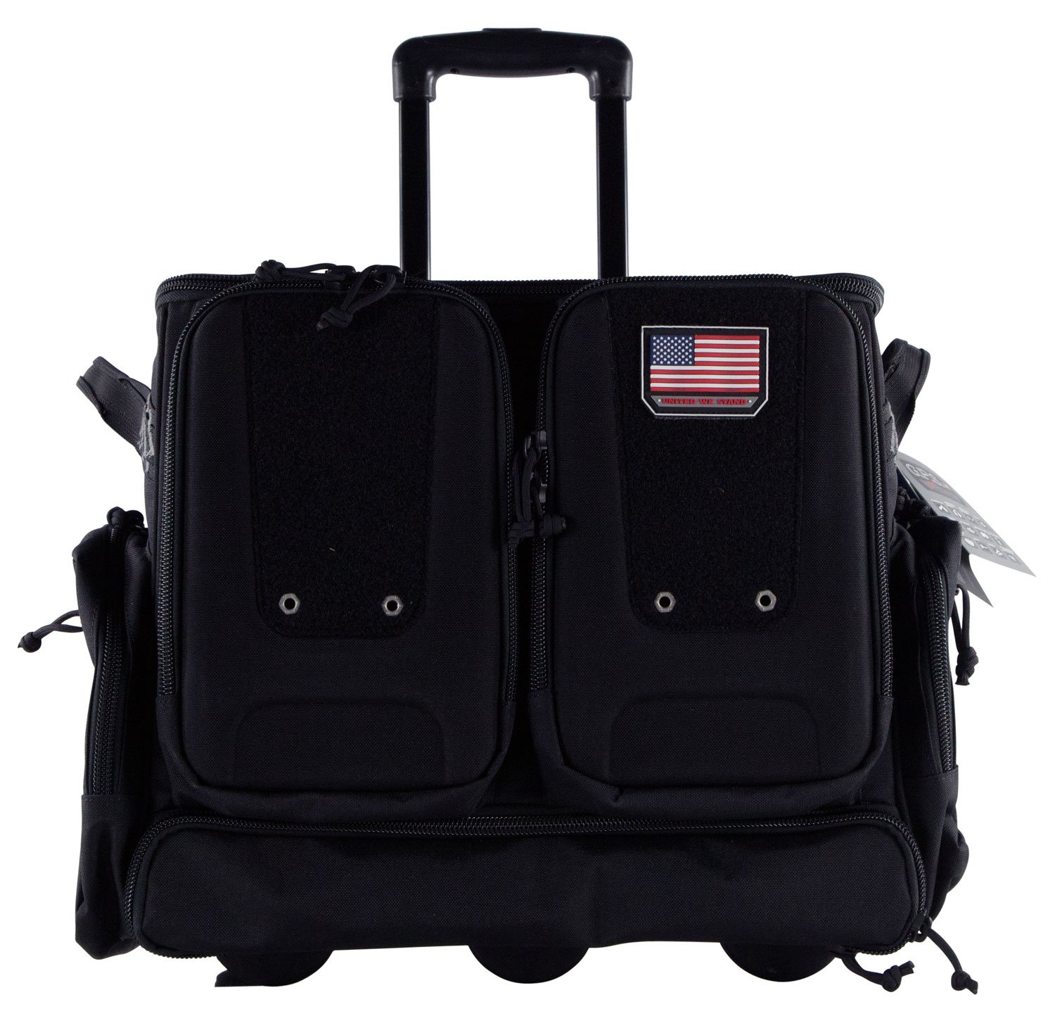 GSM Outdoors GPS T2112ROBB Rolling Range Bag Black 1000D Nylon Holds 10 - GSM Outdoors