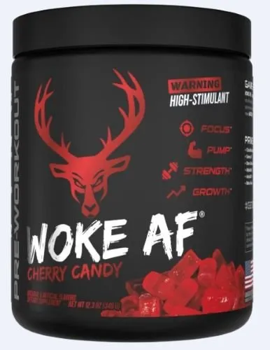 Buy Bucked Up Woke AF Pre-Workout Cherry Hard Candy 30 Serving Tub online