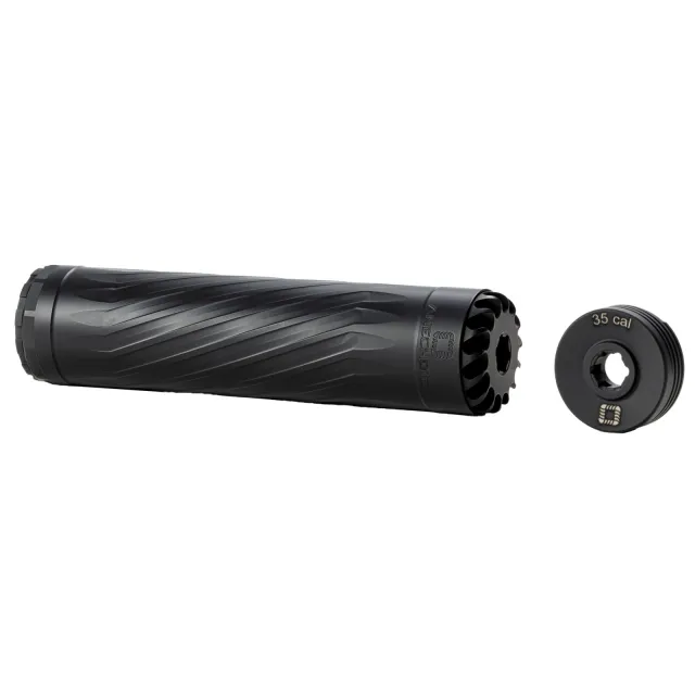 Anechoic X35B Titanium Suppressor 9mm/350Legend/338Lapua 1/2"x28 Black